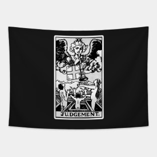 XX. Judgement Tarot Card | Black and white Tapestry