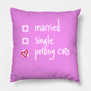 Petting cats status Pillow