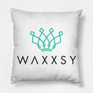 Waxxsy Logo w/ Text (Color) Pillow