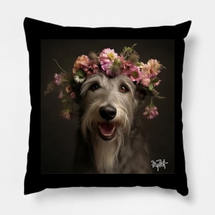 Irish Wolfhound Floral Princess Pillow