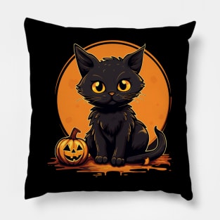 Meow-oween: Cat Lover's Spooky Pillow