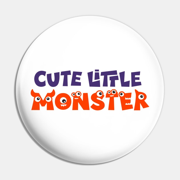 Cute Little Monster Pin by Ombre Dreams