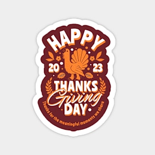 Happy Thanksgiving day 2023 Magnet