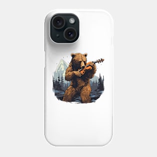 Grizzly Bear playing violin Phone Case