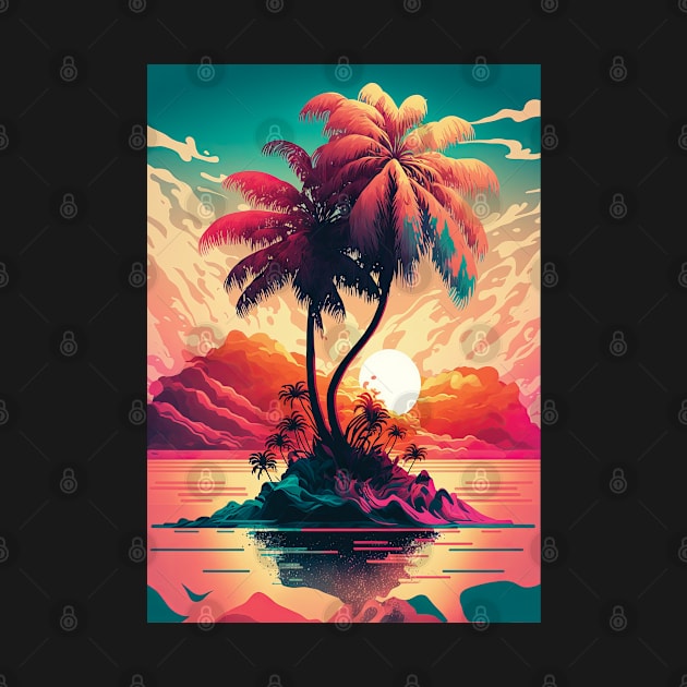 Sunset Palm by Focused Instability