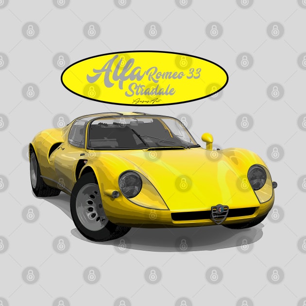 Alfa Romeo 33 stradale Yellow by PjesusArt