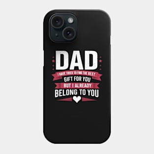 Dad from Kids Daughter or Son for fathers day Dad birthday Phone Case