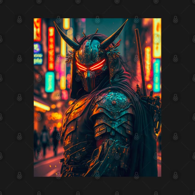 Samurai in cyberpunk style by Geek Culture