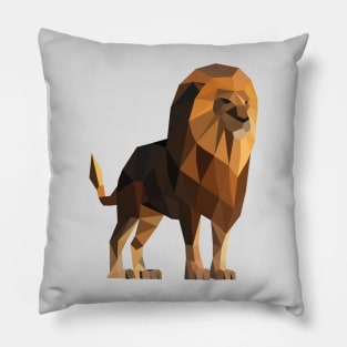 Low Poly Lion Pillow