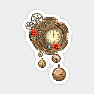 Wonderful steampunk clock Magnet