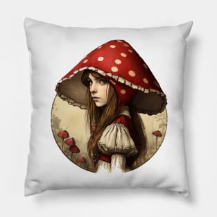 The Mushroom Gatherer Pillow