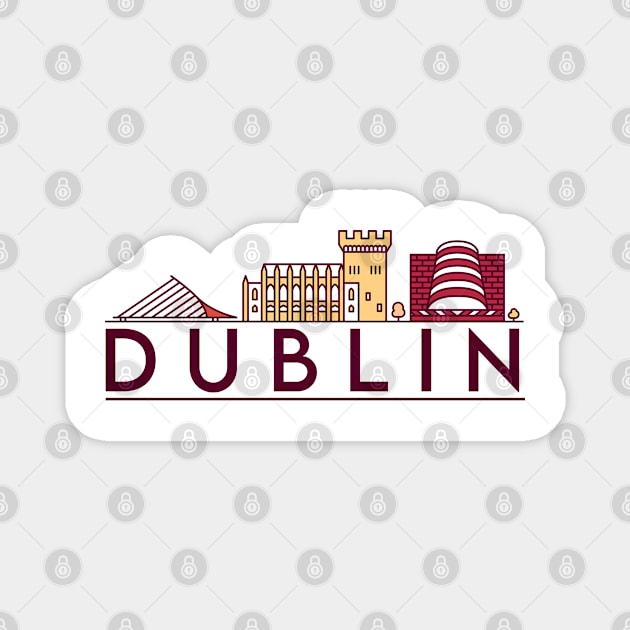 Dublin cityscape Magnet by SerenityByAlex