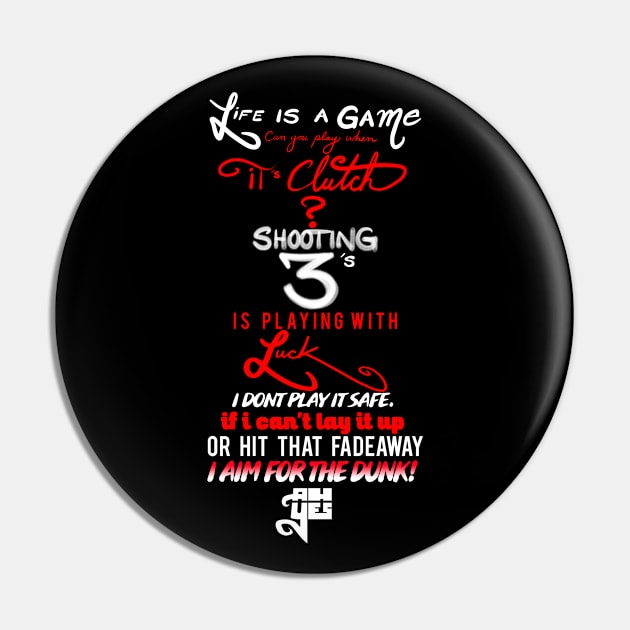 Life Is A Game Pin by speciezasvisuals