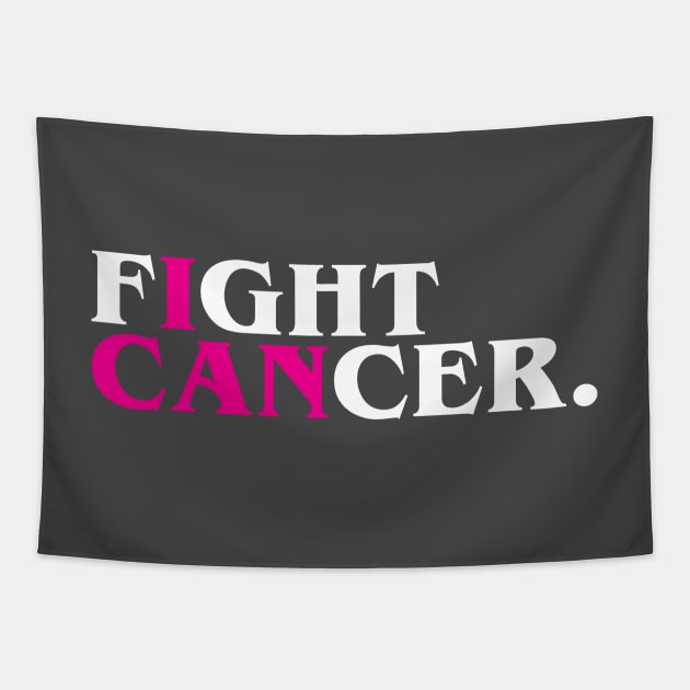 Fight Cancer (I Can), Pink Tapestry by joelstetler