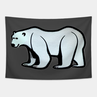 Graceful Arctic King: Portrait of a Polar Bear Tapestry