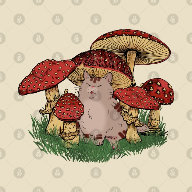 Kawaii Mushroom Cat by Sugoi Otaku Gifts