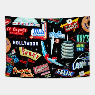 Vintage Signs Pattern Tapestry