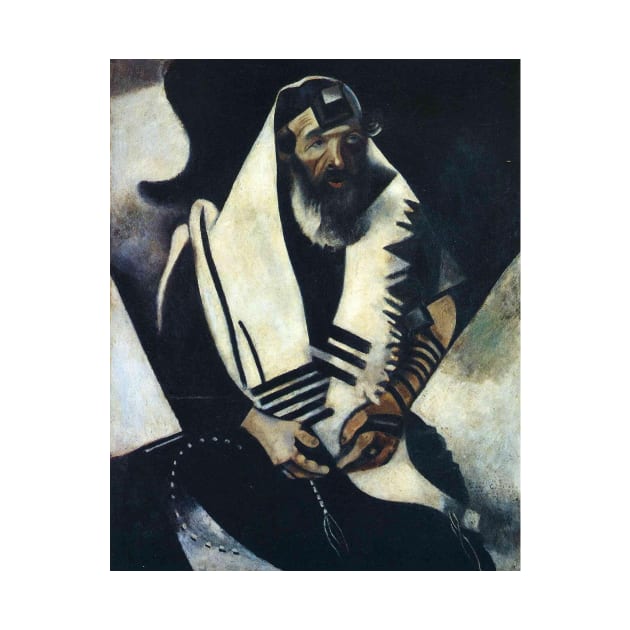 The Praying Jew, 1923 by Marc Chagall by rnstcarver