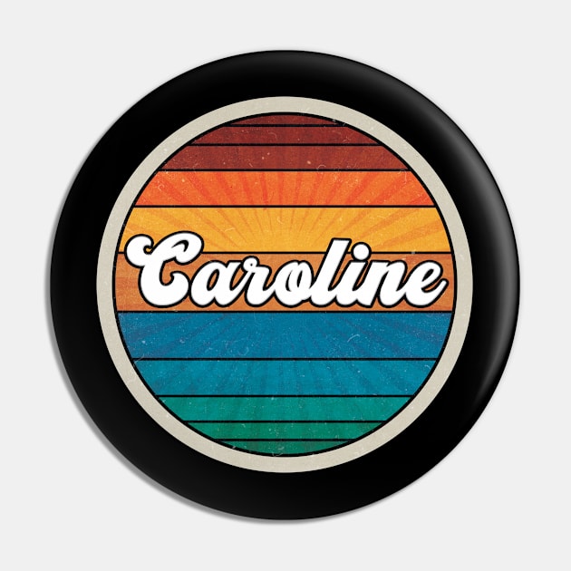 Caroline Vintage Name Pin by theartofbroderickwong