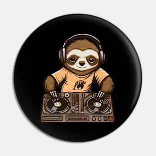 Sloth Dj Pin