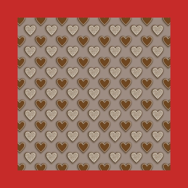 Elegant Christmas pattern, made of gingerbread by My-fake-places