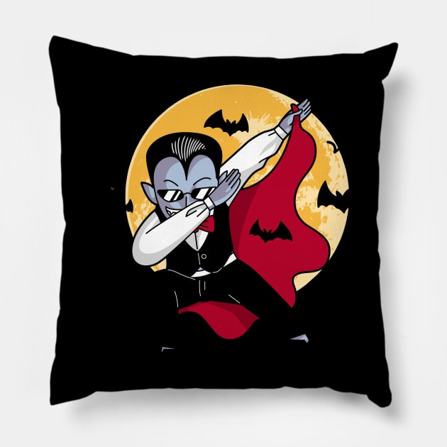 Halloween Dab Funny Dabbing Vampire Pillow by Foxxy Merch