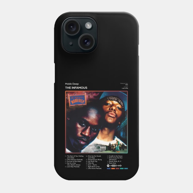 Mobb Deep - The Infamous Tracklist Album Phone Case by 80sRetro