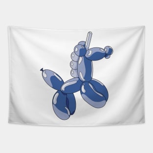 A light and dark blue unicorn balloon Tapestry