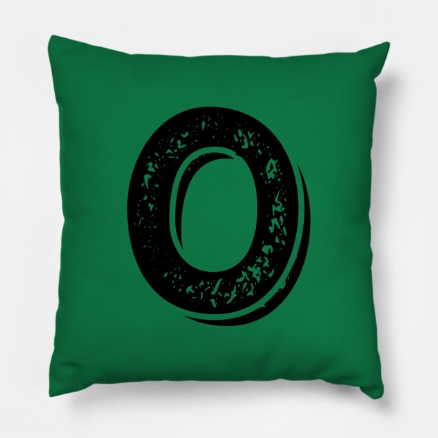 Capital Letter O Name Initial Monogram Pillow by FTF DESIGNS