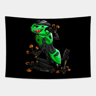 Kawasaki ZX6R Frog Green Tapestry