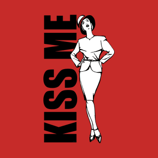 Kiss Me Sweet Popular Statement Design T-Shirt