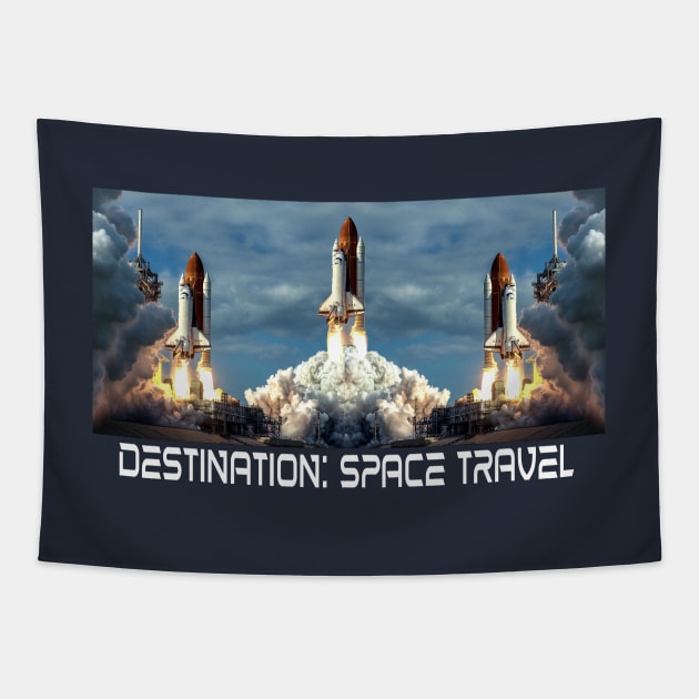 Destination Space Travel Spaceship Tapestry by PlanetMonkey