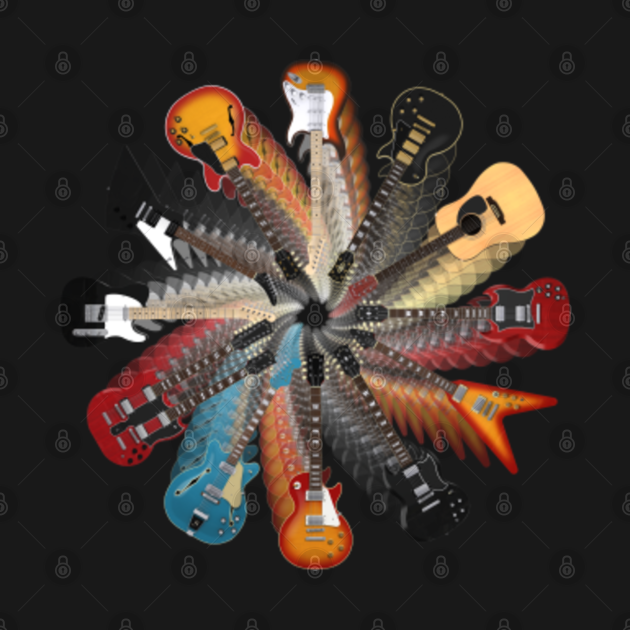 Guitar Spiral Guitar TShirt TeePublic