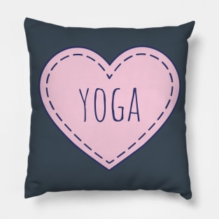 Love Yoga Pink heart Namaste in my heart Pillow
