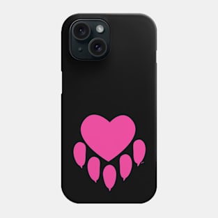 Valentine Heart Paw (Down) Phone Case