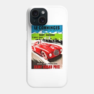 Vintage Grand Prix Poster 1949 Phone Case