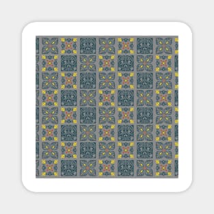 Portuguese blue tile pattern Magnet