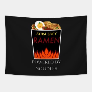 Powered by Noodles (Extra Spicy Ramen) Tapestry