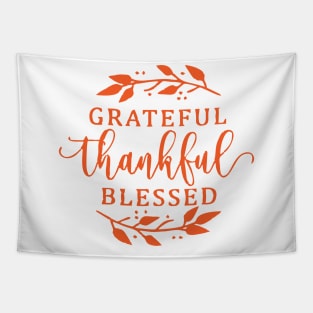 thankful grateful blessed leopard Tapestry