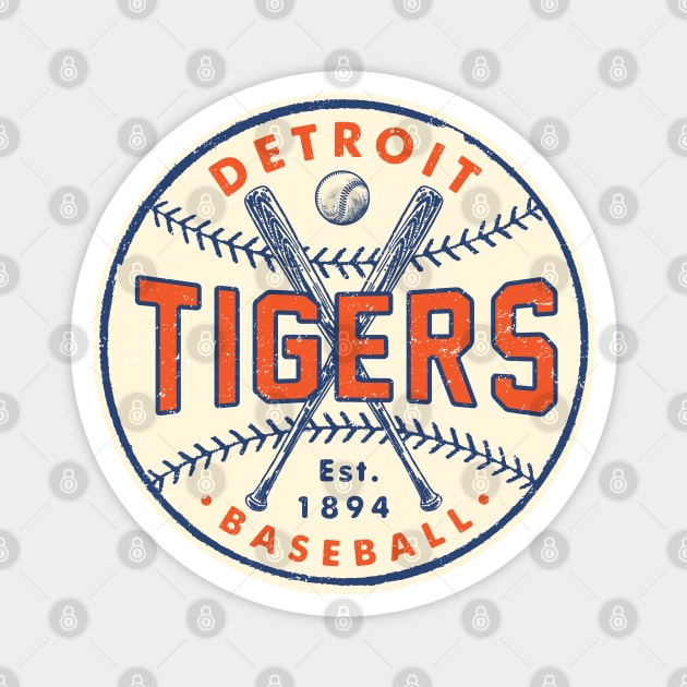 Old Style Detroit Tigers 2 by Buck Tee Magnet by Buck Tee