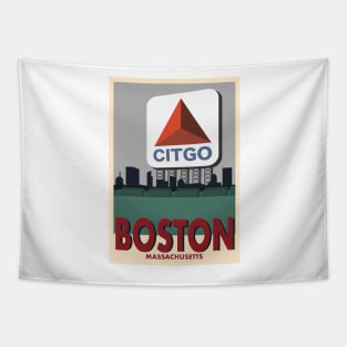 Boston Travel Poster Tapestry