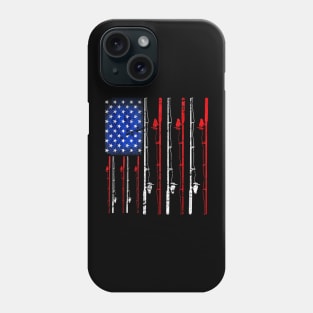 American Flag Fishing Rod Fishing Lover Phone Case