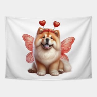 Valentine Fairy Chow Chow Dog Tapestry