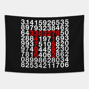 Pi pattern (light) Tapestry