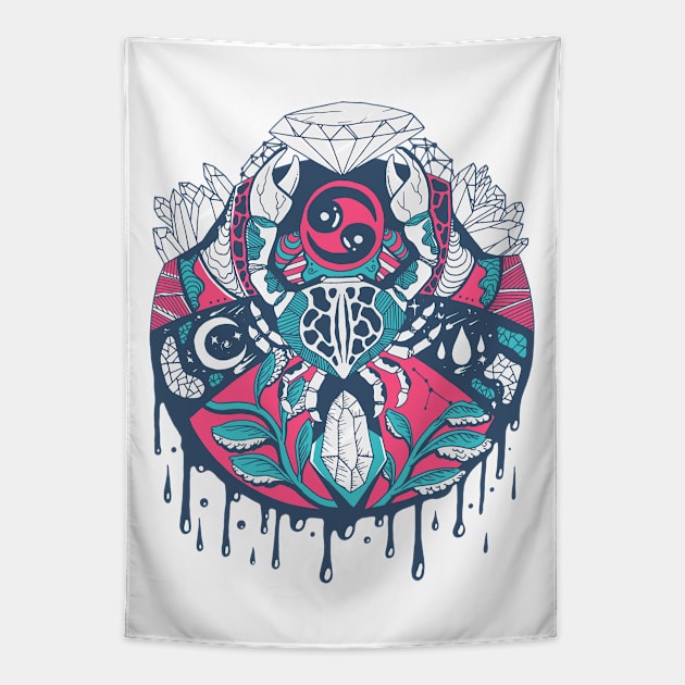 Sofea Mystic Cancer Zodiac Tapestry by kenallouis