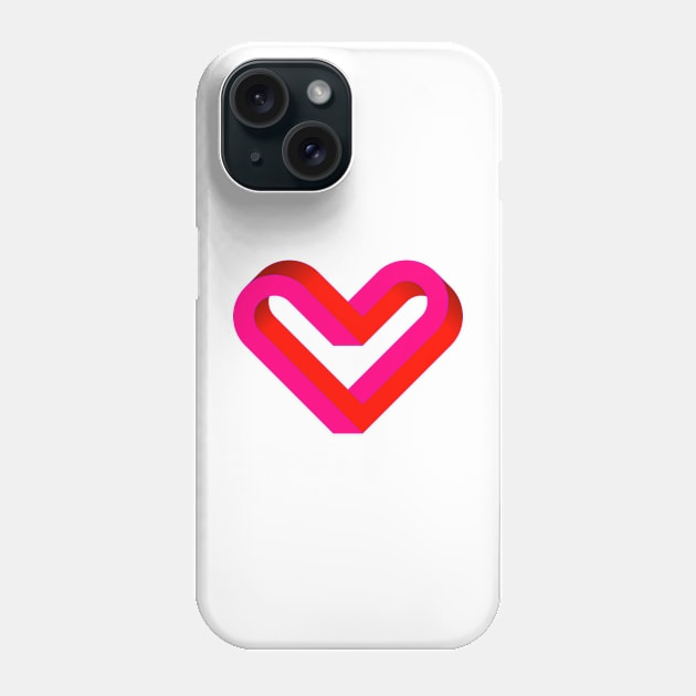 Red heart impossible Phone Case by ngmx