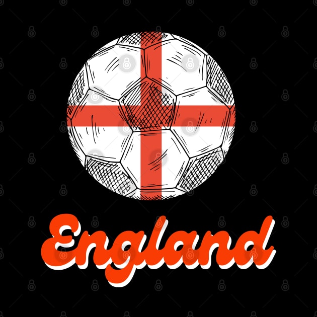 England Football Team Soccer Flag Vintage Retro by Meow_My_Cat