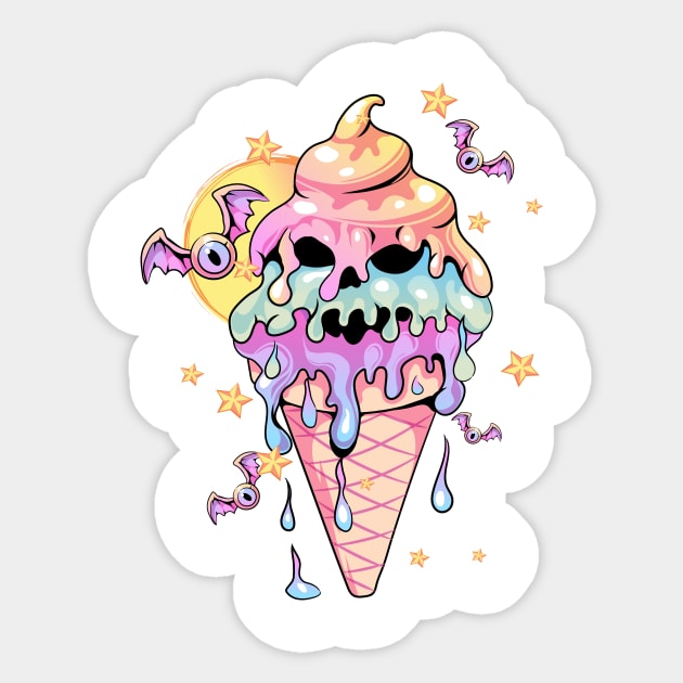 Pastel Goth Heart Deco Stickers (6 Colours) – Ice Cream Cake