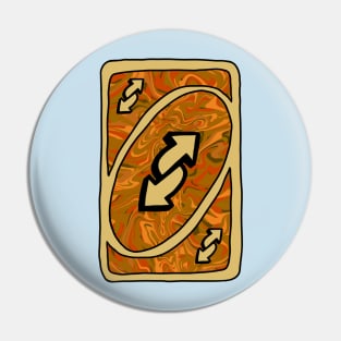 Trippy orange Uno reverse card Pin