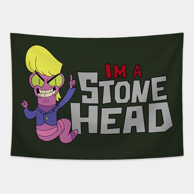 I'm a Stone Head Tapestry by anitasafonova